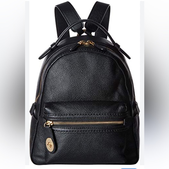 Coach Handbags - COACH Women Black Leather Backpack